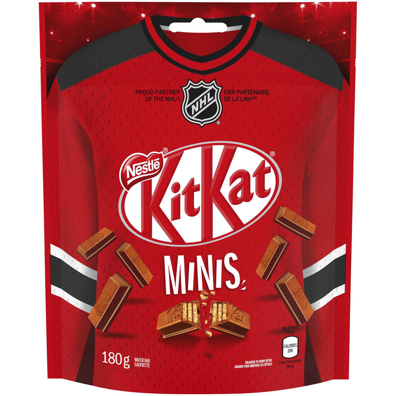 Nestlé Kit Kat Minis – 180g (6.3 oz) Pouch Partner of NHL